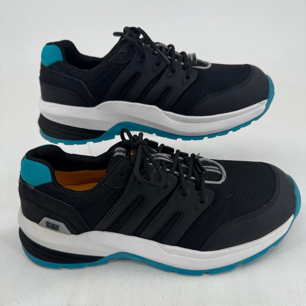 CAT Streamline 2.0 Work Safety Shoes WOMENS Black Teal Comp Toe Lace Up SIZE 9